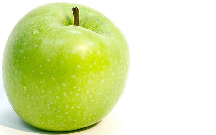D'Lëscht vun de Liewensmëttel erlaabt op der Buckwheat Diät enthält Äppel
