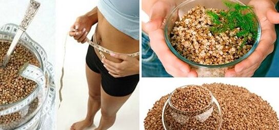 D'Haaptrei Zutate vun der Ernährung Menü ass Buckwheat Porridge.